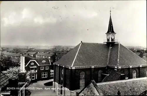 Ak Boven Hardinxveld Südholland, Herv. Kerk met Pastorie