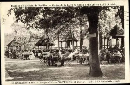 Ak Saint Germain en Laye Yvelines, Pavillon de la Croix de Noailles, Restaurant Thé, Wotling et Jund