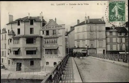 Ak Lagny Seine et Marne, Entree de la Ville