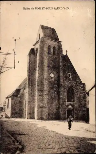 Ak Boissy sous Saint Yon Essonne, Eglise