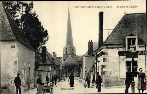 Ak Cour-Cheverny Loir-et-Cher, Avenue de l'Eglise