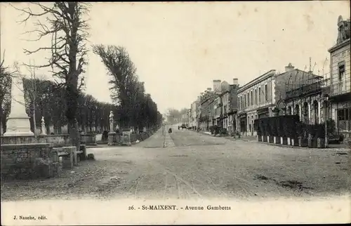 Ak Saint Maixent Deux Sevres, Avenue Gambetta