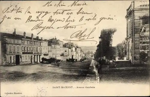 Ak Saint Maixent Deux Sevres, Avenue Gambetta