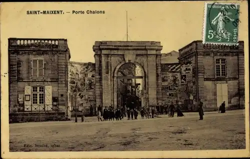 Ak Saint Maixent Deux Sevres, Porte Chalons