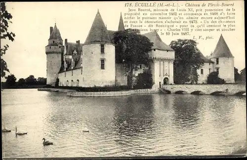Ak Écuillé Maine et Loire, Chateau du Plessis Bourre