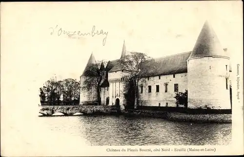 Ak Écuillé Maine et Loire, Chateau du Plessis Bourre, cote nord