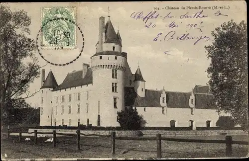 Ak Écuillé Maine et Loire, Chateau du Plessis Bourre