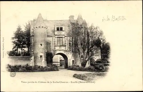 Ak Écuillé Maine et Loire, Chateau de la Roche Chauvon