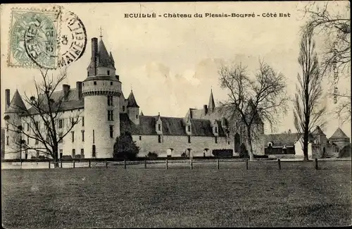 Ak Écuillé Maine et Loire, Chateau du Plessis Bourre, cote est