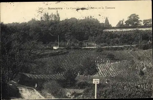 Ak Sancerre Cher, Le Casse Cou, Chateau et la Terrasse