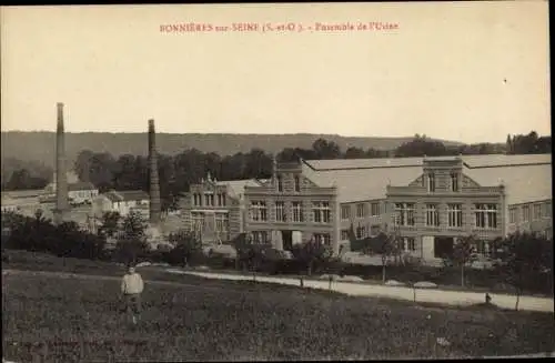 Ak Bonnières-sur-Seine Yvelines, Ensemble de l'Usine, Fabrik