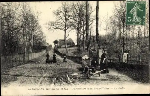 Ak La Queue les Yvelines, Perspective de la Grand'Vallée, le Puits