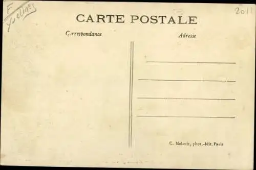 Ak Versailles Yvelines, Catastrophe du dirigeable Republique 1909, funerailles