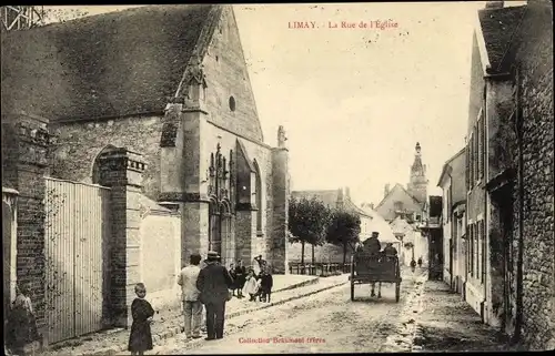 Ak Limay Yvelines, La Rue de l'Eglise