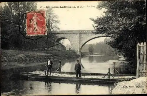 Ak Maisons Laffitte Yvelines, Le Bac, Fähre