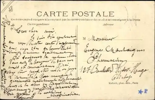 Ak Houilles Yvelines, La Poste et la Rue Carnot