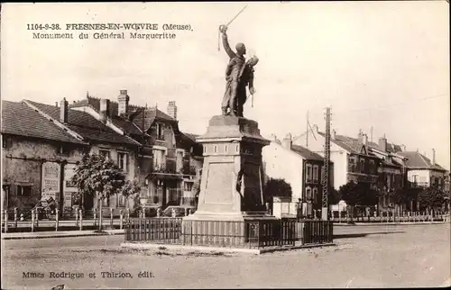 Ak Fresnes en Woëvre Meuse, Monument du General Margueritte