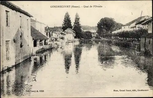 Ak Gondrecourt Meuse, Quai de l'Ornain