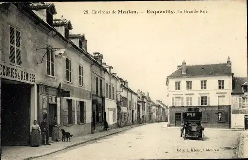 Ak Ecquevilly Yvelines, Grande Rue