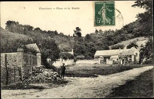 Ak Elancourt Yvelines, Place de la Muette