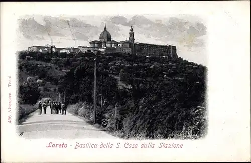 Ak Loreto Marche, Basilica della S. Casa dalla Stazione