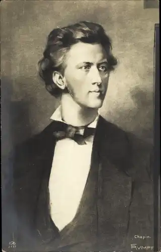 Künstler Ak Rumpf, E., Komponist Frédéric Chopin, Pianist, Klavierkomponist, Portrait