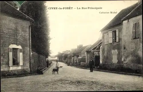 Ak Civry-la-Forêt Yveline, Rue Principale