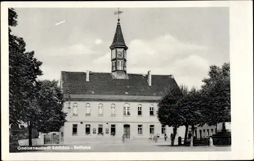 Ak Belgern Schildau Nordsachsen, Gneisenaustadt, Rathaus
