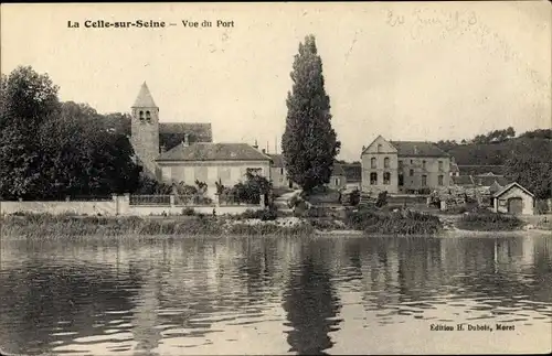 Ak La Celle sur Seine Seine-et-Marne, Vue du Port