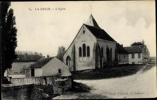 Ak La Celle sur Seine Seine-et-Marne, L'Eglise