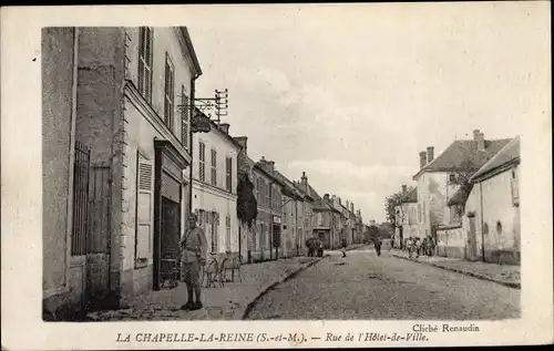 Ak Chapelle la Reine Seine et Marne, Rue de l'Hotel de Ville