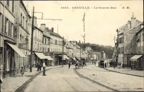 Ak Chaville Hauts de Seine, La Grande Rue