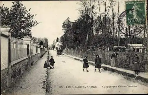 Ak Limeil Brevannes Val de Marne, Avenue des Deux Clochers