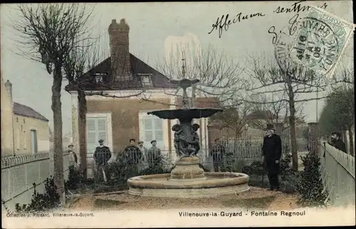 Ak Villeneuve sur Yonne, Fontaine Regnoul