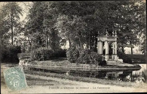 Ak Piscop Val d Oise, Chateau de Blemur, La Colonnade