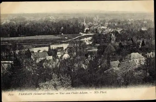 Ak Parmain Val-d’Oise, Vue sur l'Isle Adam