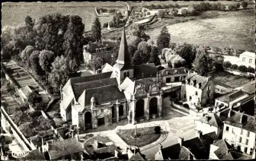 Ak Magny en Vexin Val-d’Oise, Vue aerienne, L'Eglise, 144 75 A