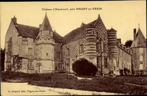 Ak Magny en Vexin Val-d’Oise, Chateau d'Alaincourt