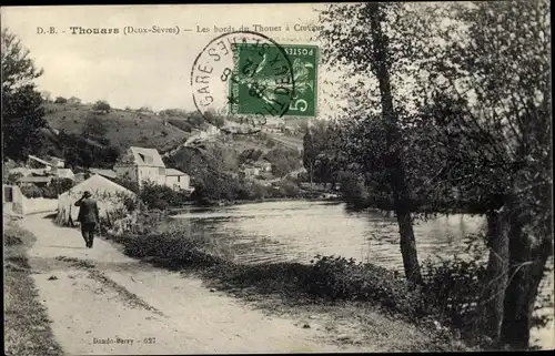 Ak Thouars Deux Sèvres, Les Bords du Thouet a Crevant