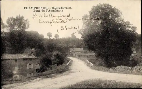 Ak Champdeniers Deux Sevres, Pont de l'Aumonerie