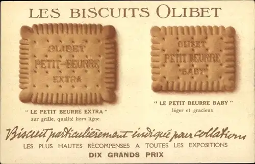 Künstler Ak Les Biscuits Olibet, Butterkekse, Reklame