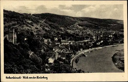 Ak Neckarsteinach in Hessen, Blick von der Hinterburg, Gesamtansicht