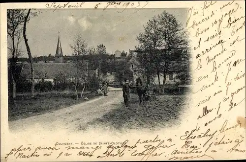 Ak Courgent Yvelines, Eglise de Sainte Clotilde