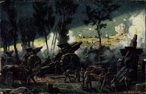 Künstler Ak Bürger, W., Schlacht bei Givet 1914, Armee von Generalfeldmarschall von Bülow
