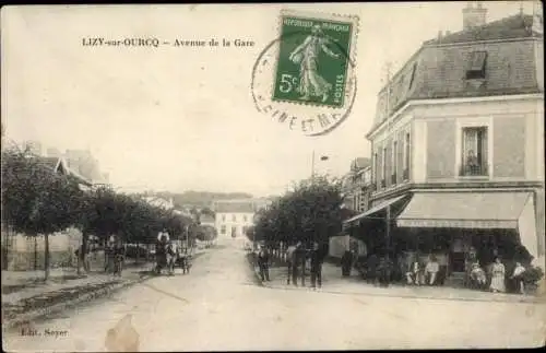 Ak Lizy sur Ourcq Seine et Marne, Avenue de la Gare