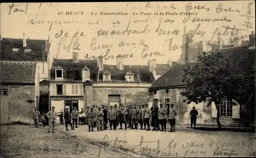 Ak Meaux Seine-et-Marne, La Manutention, Le Poste et la Porte d'entree
