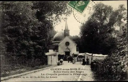 Ak Clichy sous Bois Seine Saint Denis, Notre Dame des Anges, Le Chapelle pendant le Pelerinage