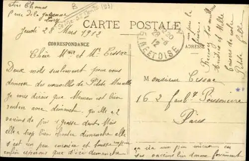Ak Clichy sous Bois Seine Saint Denis, Chateau des Corbeilles