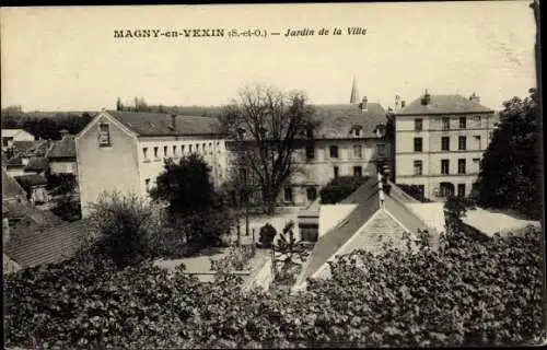 Ak Magny en Vexin Val-d’Oise, Jardin de la Ville