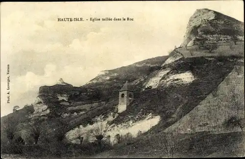 Ak Haute Isle Val-d’Oise, Eglise taillee dans le Roc